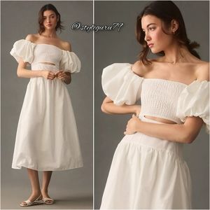 Anthropologie Moon River Off-The-Shoulder Cutout Maxi Dress NWT